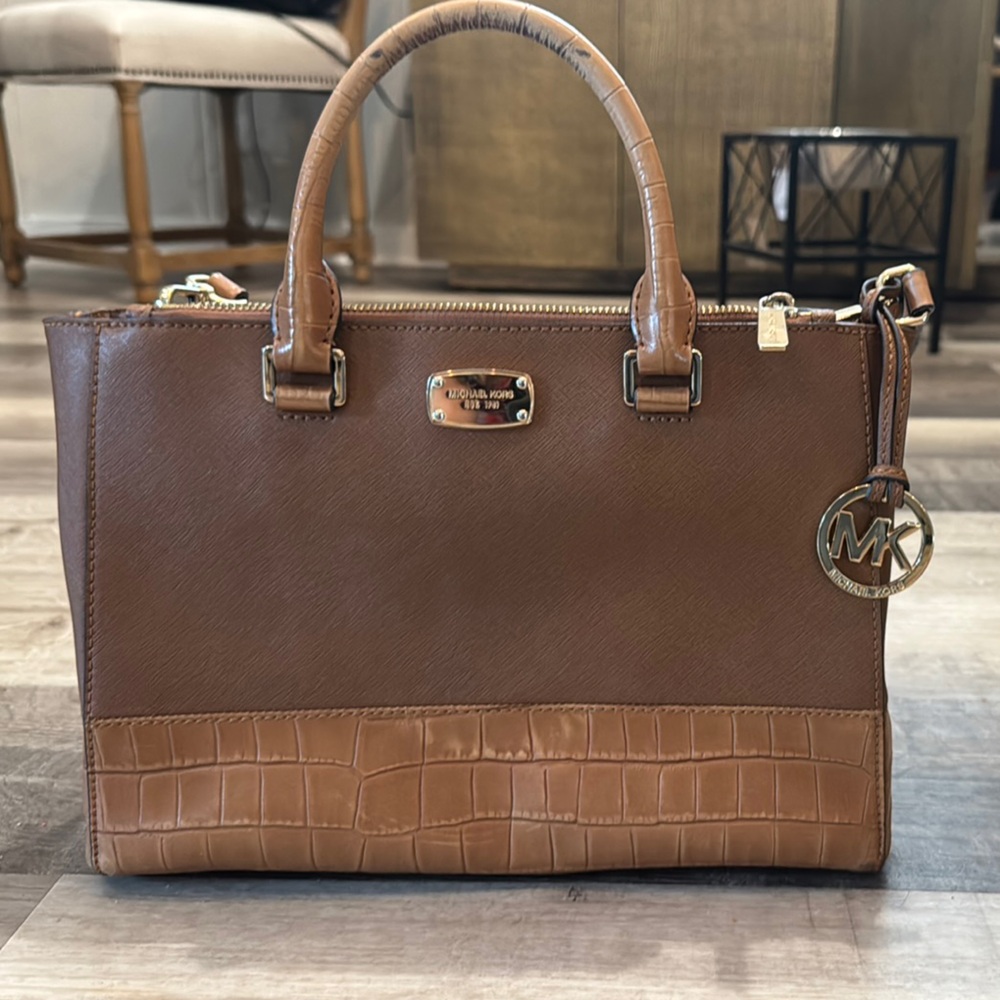 Michael Kors Brown Satchel with Classic Design